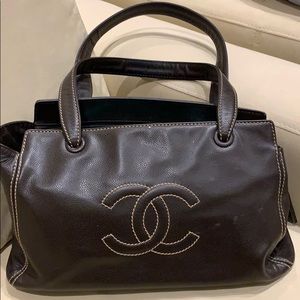 Brown Chanel tote